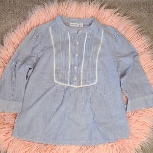 St John's Bay 3/4 sleeve pin stripe blouse, XL